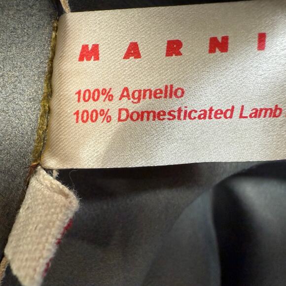 Marni Lamb Leather Cropped Short Skeeve Open Light Jacket Gray Size EU 38 US 6 - Picture 9 of 10